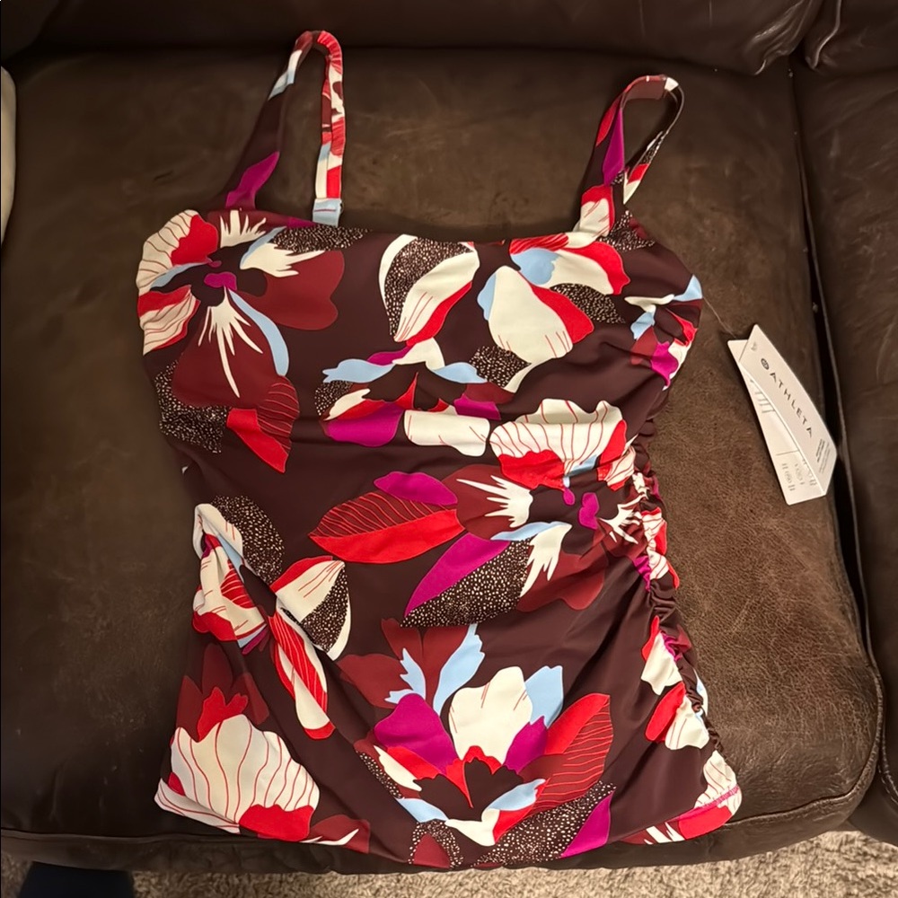 Floral Patterned Women's Tankini Top